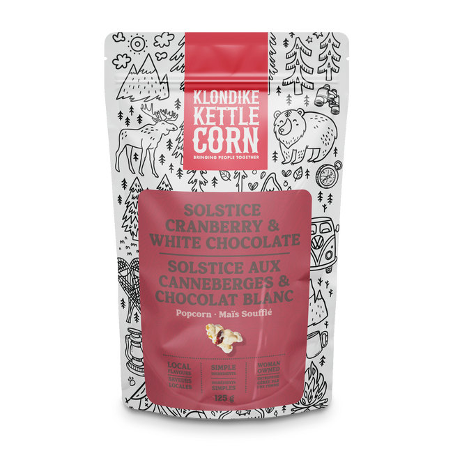 Solstice Cranberry & White Chocolate popcorn