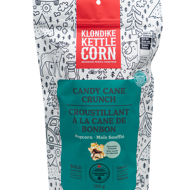 Candy Cane Crunch - Chocolate Drizzled Popcorn