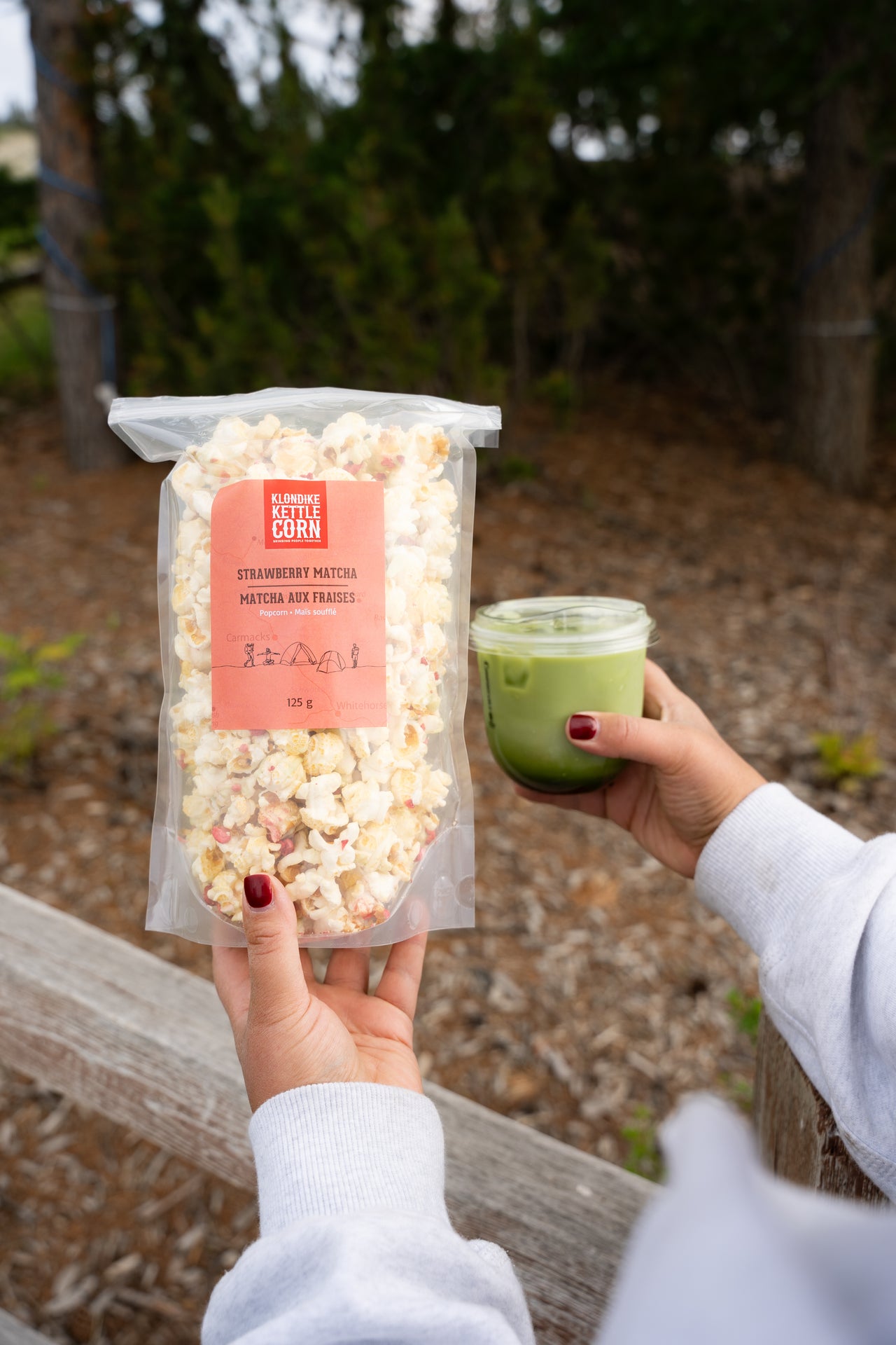 Strawberry Matcha Popcorn