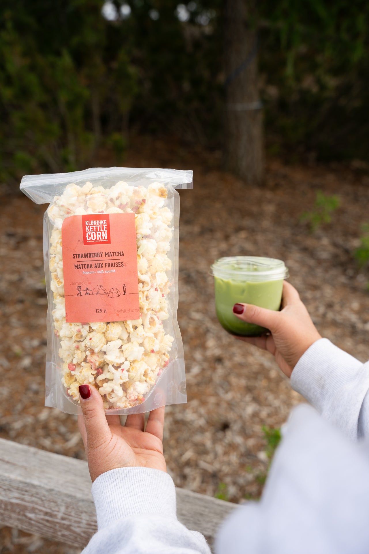 Strawberry Matcha Popcorn