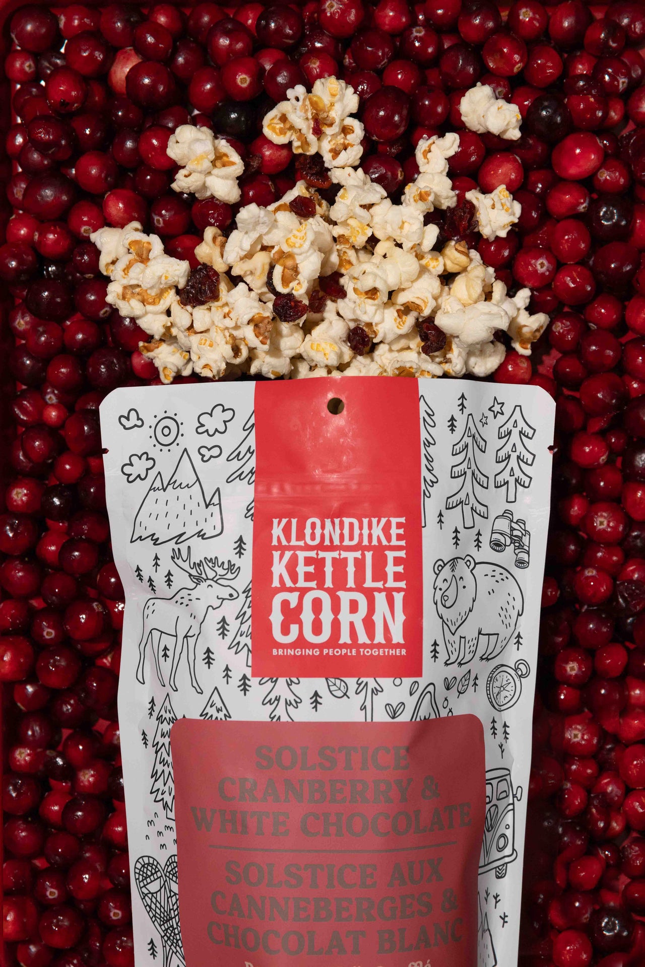 Solstice Cranberry & White Chocolate popcorn