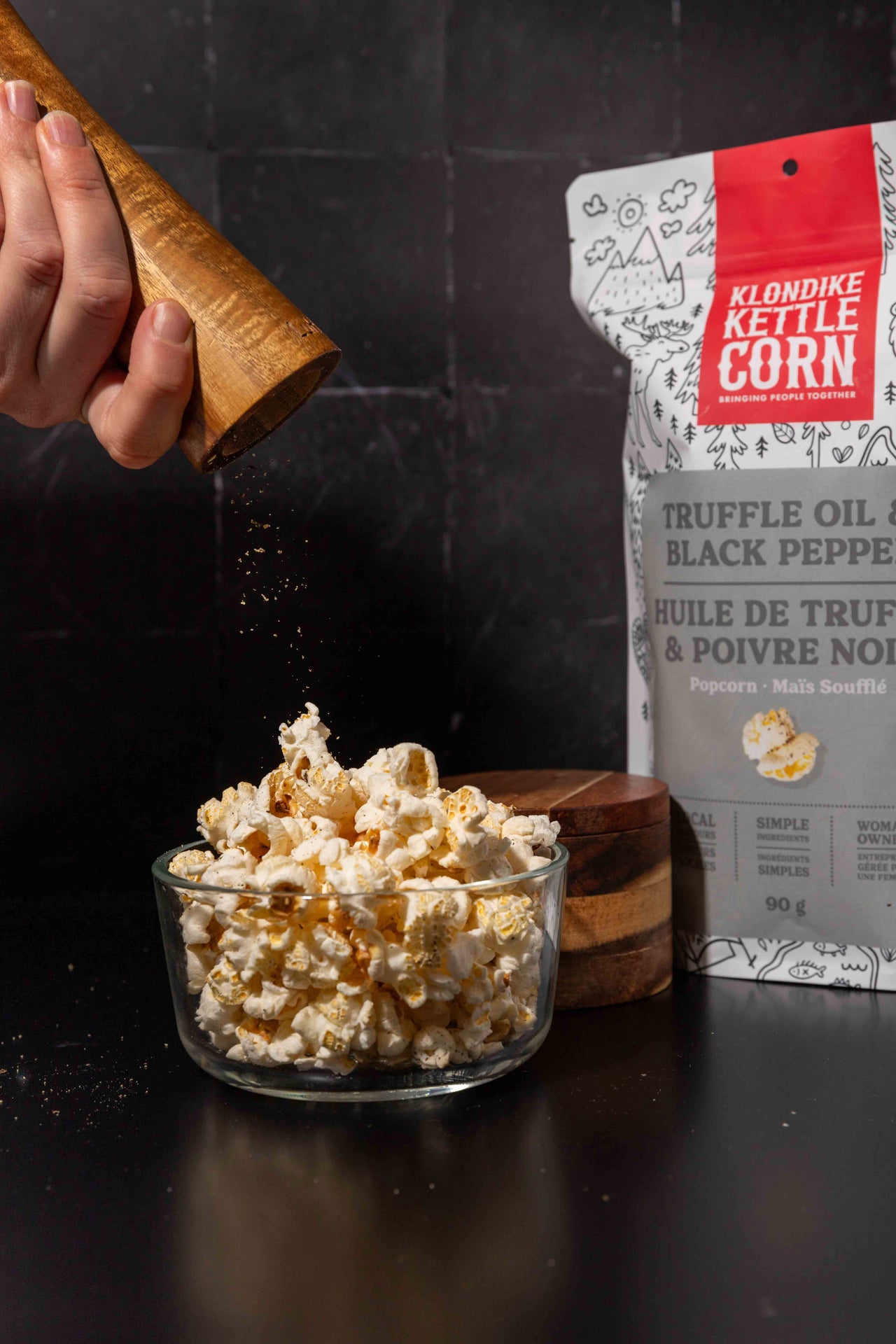 Truffle Oil & Black Pepper popcorn